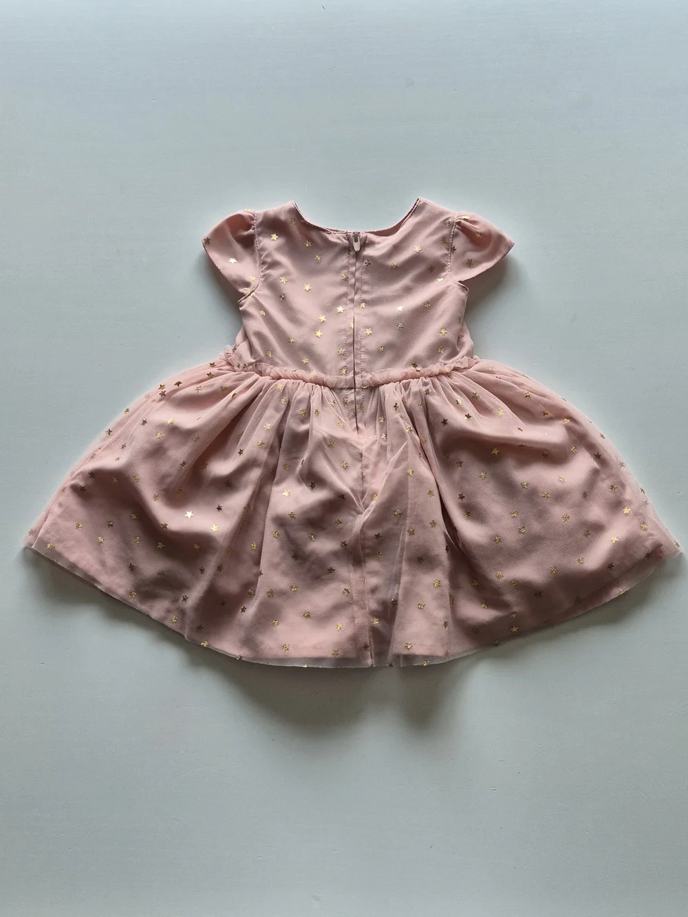 Girls' 12 Months Blue, Pink Gold Stars & Floral Party Dress Set - Kids Dresses